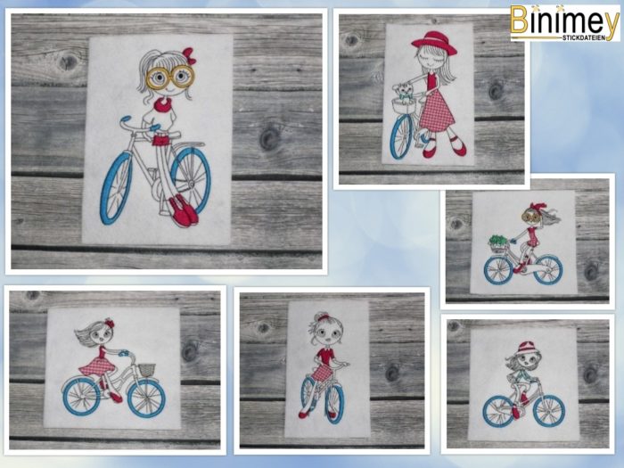 Stickdatei Biking Girls Set [Digital] – Bild 3