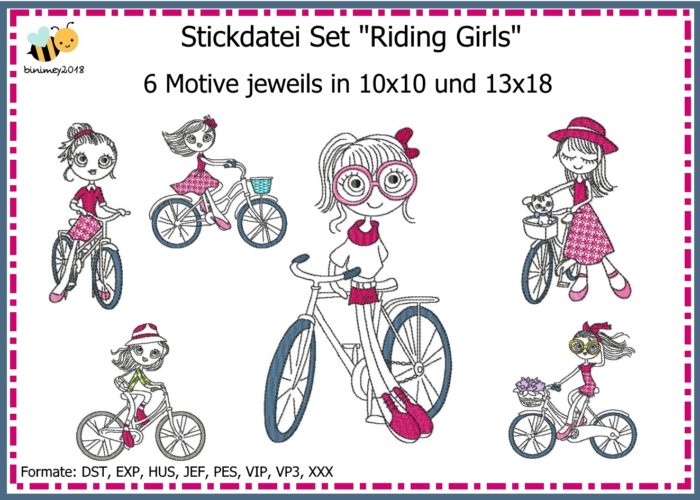 Stickdatei Biking Girls Set [Digital]