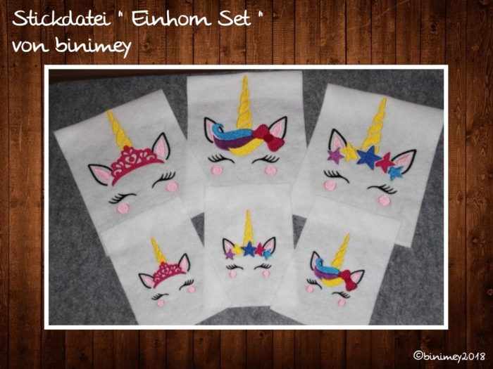Stickdatei Set Einhorn [Digital] – Bild 3