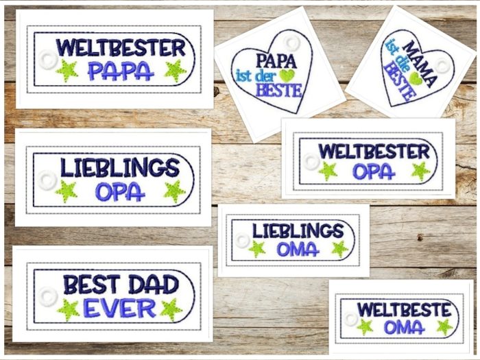 Stickdatei Schlüsselanhänger Weltbeste [Digital] – Bild 3