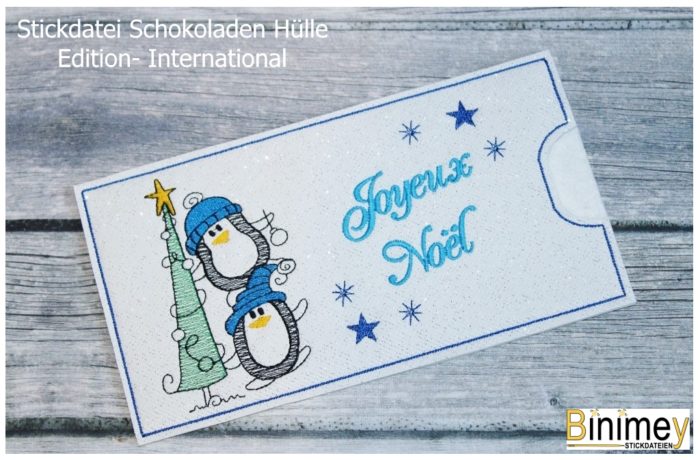 Stickdatei Schokoladenhülle Weihnachten International Set [Digital] – Bild 5