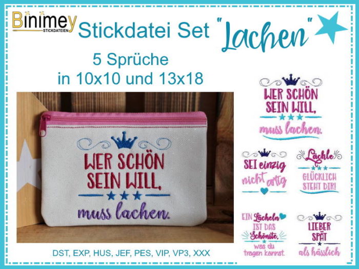 Stickdatei Set Lachen [Digital]
