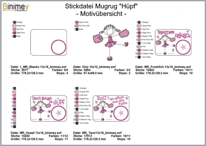 Stickdatei Mugrug Hüpf [Digital] – Bild 2