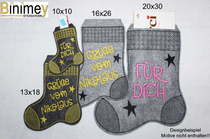 Stickdatei Ratzfatz  Nikolausstiefel Blanko [Digital] – Bild 4