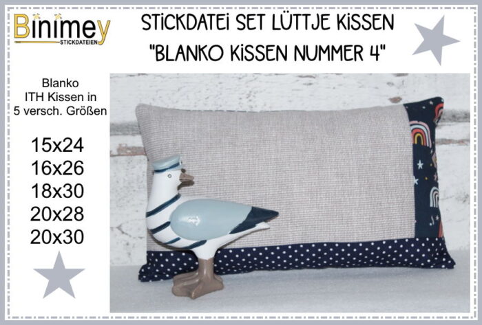 Stickdatei Kleines Kissen ITH - Blanko Set Nummer 4 [Digital]