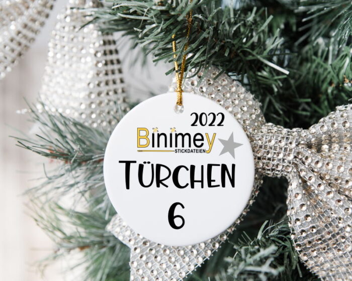 Stickdatei Weihnachtskugel Schneemann und Weihnachtsmann [Digital] – Bild 2
