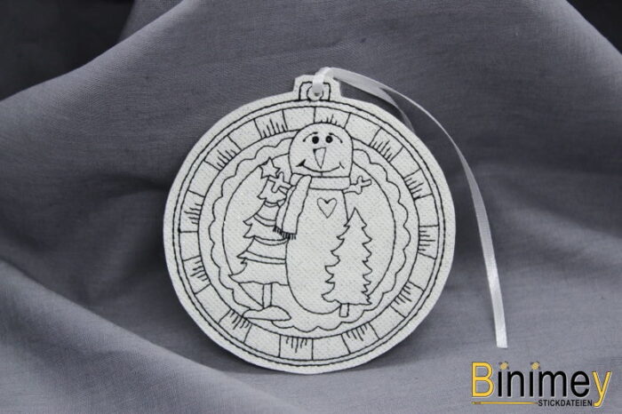 Stickdatei Weihnachtskugel Schneemann und Weihnachtsmann [Digital] – Bild 10
