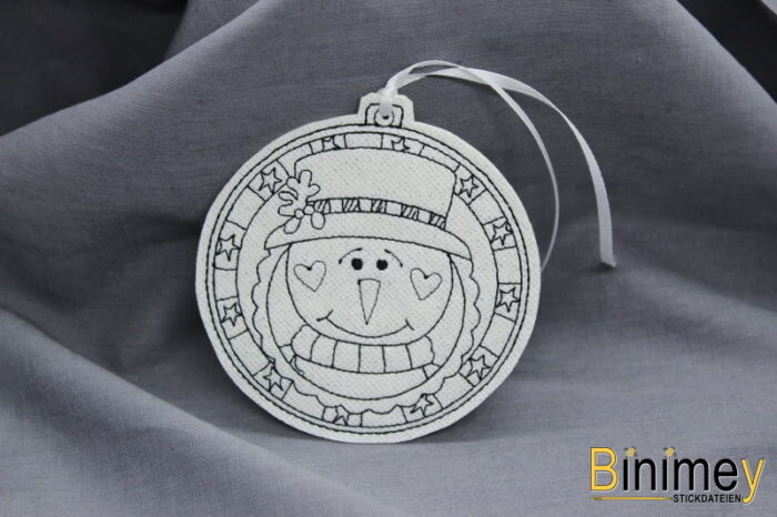 Stickdatei Weihnachtskugel Schneemann und Weihnachtsmann [Digital] – Bild 11
