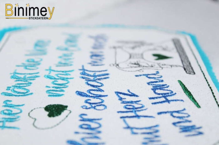 Stickdatei Schild "Mit Herz und Hand" [Digital] – Bild 7