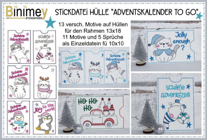 Stickdatei Hülle  Adventskalender to go - Mix 2022 [Digital]