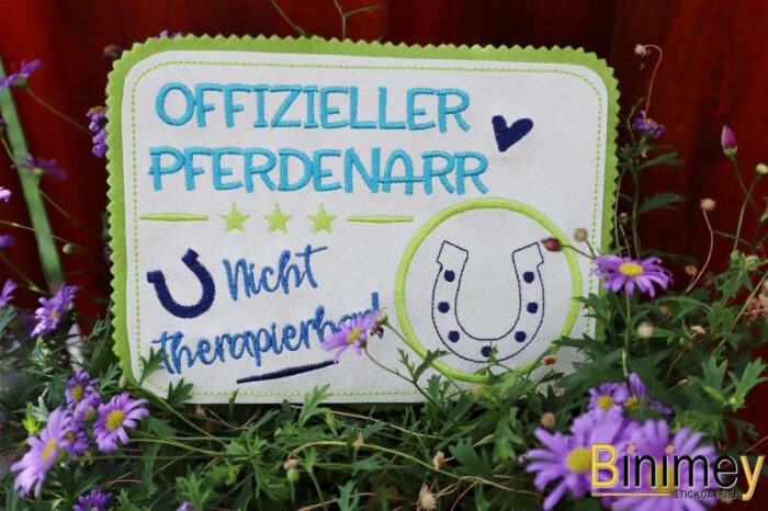 Stickdatei Pferdenarr - nicht therapierbar [Digital] – Bild 3