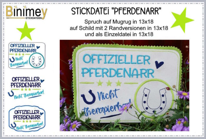 Stickdatei Pferdenarr - nicht therapierbar [Digital]