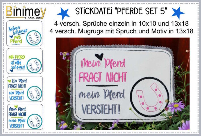 Stickdatei Pferde - Set Nr. 5 [Digital]