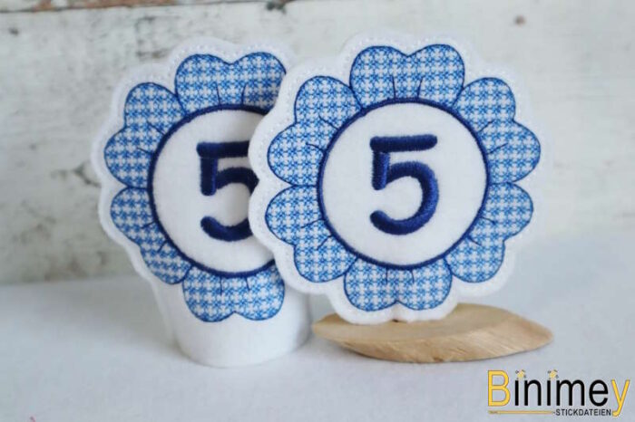 Stickdatei Blume und Kranz mit Geburtstagszahlen [Digital] – Bild 9