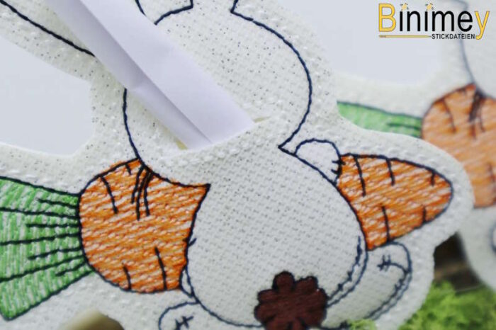 Stickdatei Geldgeschenk Stabdesign Anhänger Hase von hinten [Digital] – Bild 6