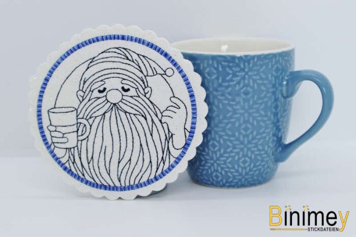 Stickdatei Untersetzer Kaffee  Gnomie [Digital] – Bild 3