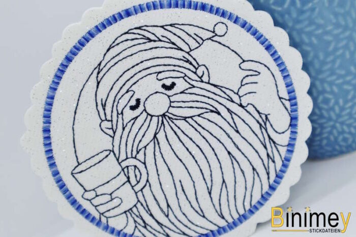 Stickdatei Untersetzer Kaffee  Gnomie [Digital] – Bild 4