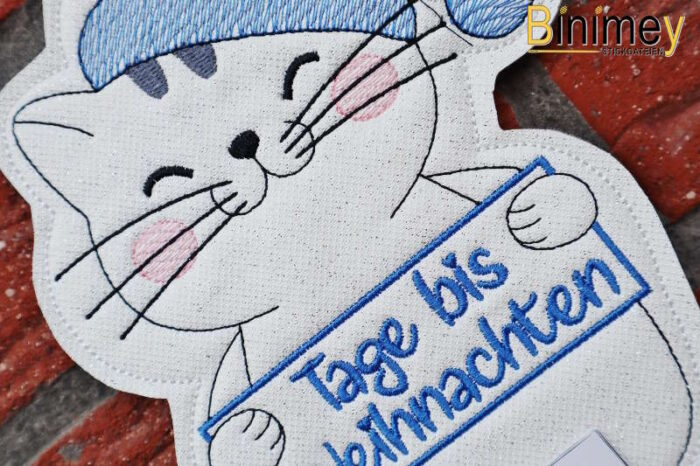 Stickdatei Countdown Kalender "Weihnachtskatze" [Digital] – Bild 5