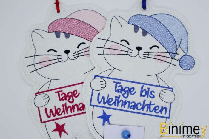 Stickdatei Countdown Kalender "Weihnachtskatze" [Digital] – Bild 6