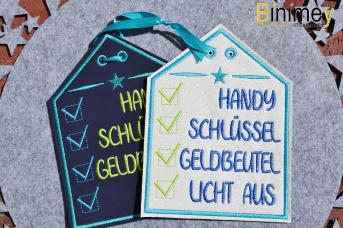 Stickdatei ITH Türschild Checkliste [Digital] – Bild 6