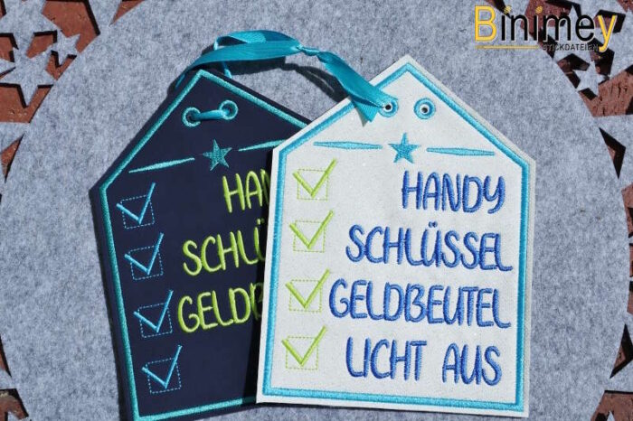 Stickdatei ITH Türschild Checkliste [Digital] – Bild 8