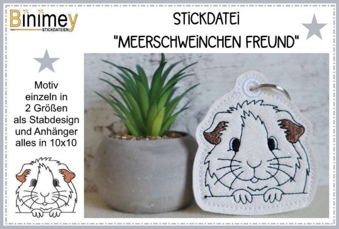 Stickdatei  Meerschweinchen Freund [Digital]