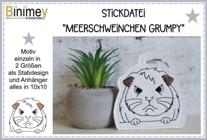 Stickdatei  Meerschweinchen Grumpy [Digital]