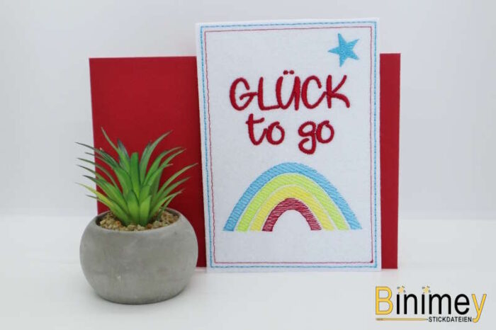 Stickdatei Worte für Grußkarten Edition "Glück" [Digital] – Bild 4