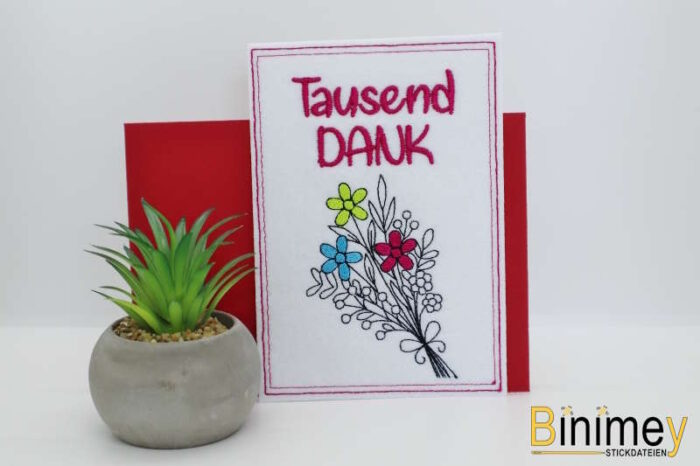 Stickdatei Worte für Grußkarten Edition "Danke" [Digital] – Bild 4