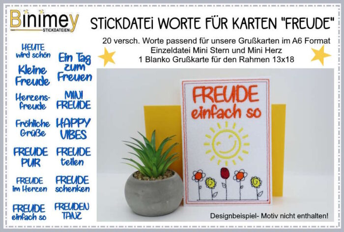 Stickdatei Worte für Grußkarten SPARPAKET [Digital] – Bild 8