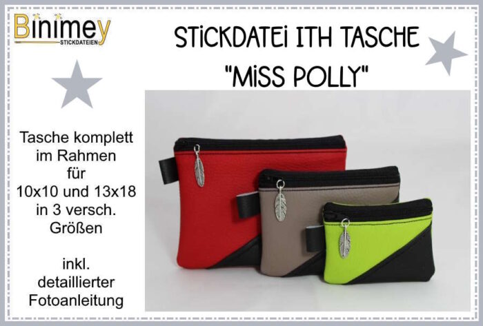 Stickdatei ITH Tasche Miss Polly [Digital]