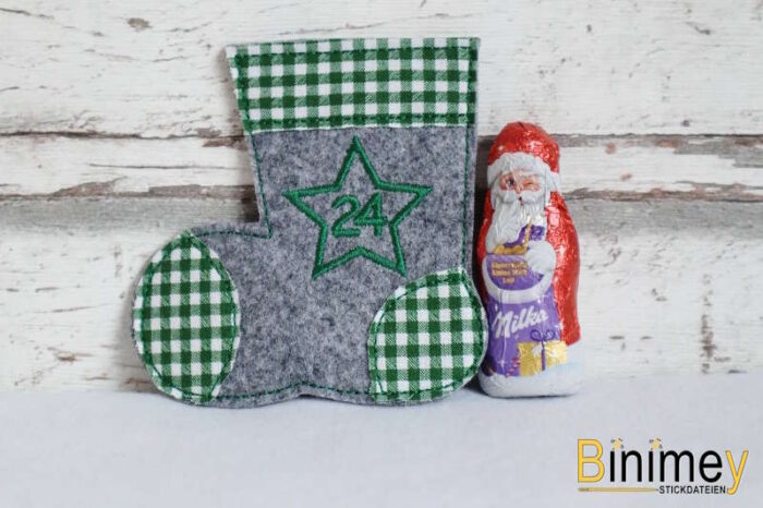 Stickdatei NikolausStiefel mit Doodle Applikation [Digital] – Bild 14