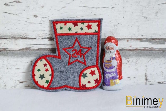 Stickdatei NikolausStiefel mit Applikation [Digital] – Bild 15