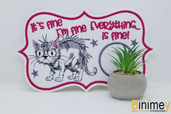 Stickdatei Mugrug und Motiv Fine Cat [Digital] – Bild 4