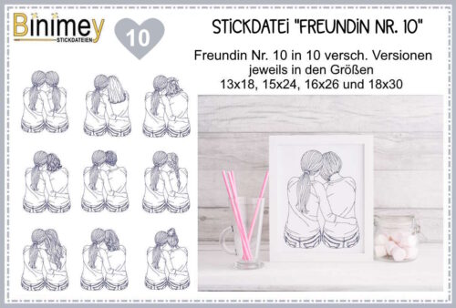Stickdatei Freundin Set Nr. 10 [Digital]