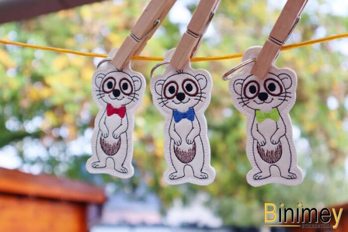 Stickdatei Stabdesign Anhänger Erdmännchen [Digital] – Bild 4