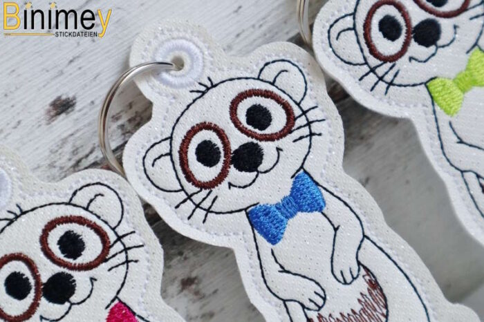 Stickdatei Stabdesign Anhänger Erdmännchen [Digital] – Bild 7