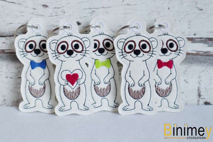 Stickdatei Stabdesign Anhänger Erdmännchen [Digital] – Bild 6