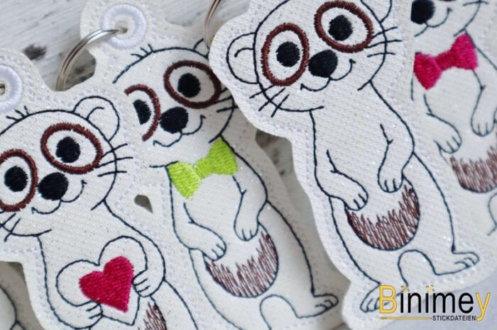 Stickdatei Stabdesign Anhänger Erdmännchen [Digital] – Bild 8