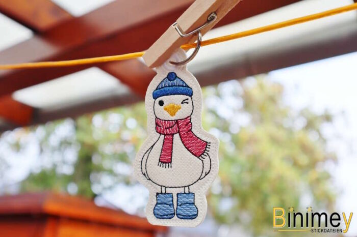 Stickdatei Stabdesign Anhänger Wintergans [Digital] – Bild 4
