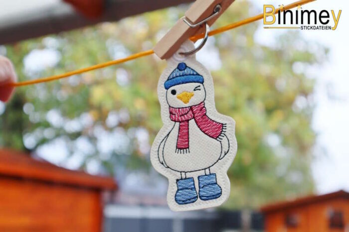 Stickdatei Stabdesign Anhänger Wintergans [Digital] – Bild 6