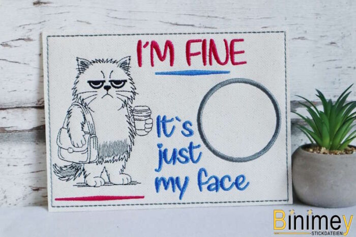 Stickdatei Mugrug und Motiv Cat Face [Digital] – Bild 3
