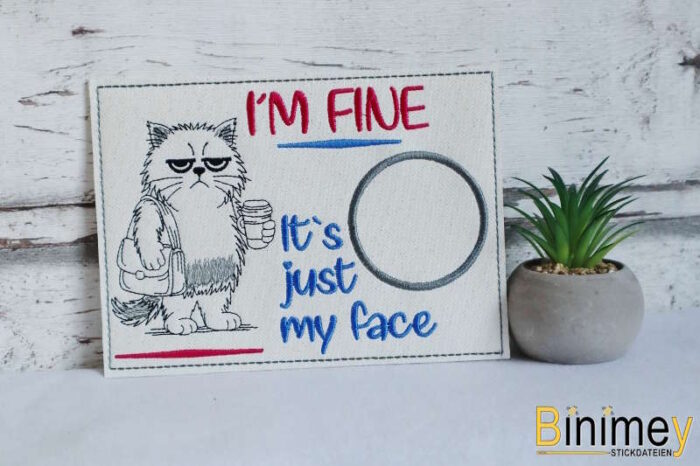 Stickdatei Mugrug und Motiv Cat Face [Digital] – Bild 5