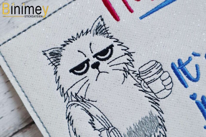 Stickdatei Mugrug und Motiv Cat Face [Digital] – Bild 4