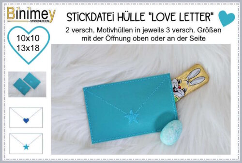 Stickdatei ITH Hülle Love Letter [Digital]